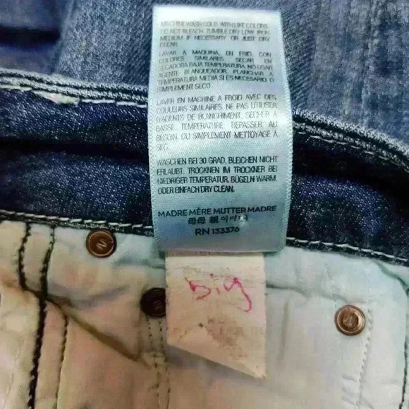 Mother High-Waist Looker Skinny Jeans in Flowers From The Storm Wash Size: 24 - Picture 10 of 10